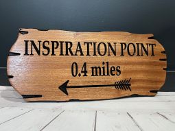 Personalized Rustic Edge Outdoor Trail Markers Sign