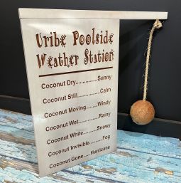 Coconut Weather Station Beach House Decor
