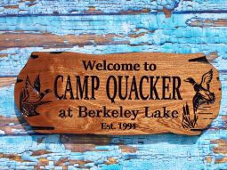 Personalized Lodge Sign with Mallard Ducks