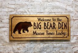 Rustic Cabin Decor With Carved Bear