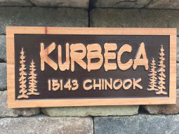 Custom Wooden Address Sign