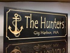 Personalized Boat Dock Nautical Sign With Anchor